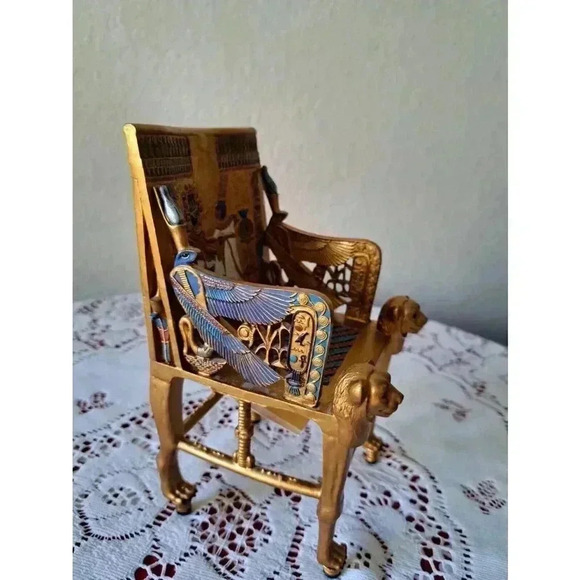 Egyptian Collection Myths & LEGENDS TUTANKHAMUN'S GOLDEN THRONE - Picture 3 of 10